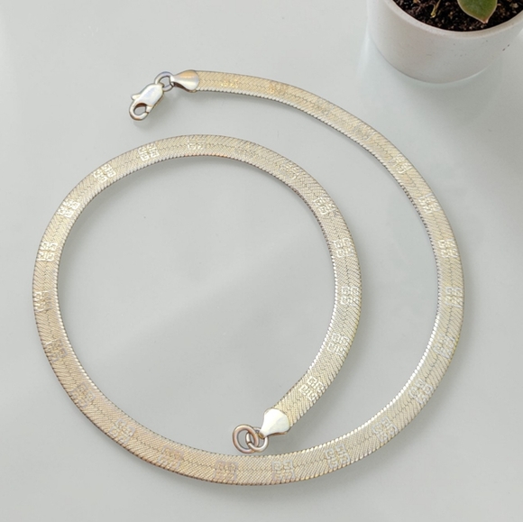 Givenchy Jewelry - Vintage Givenchy Gold Herringbone Chain Necklace